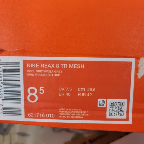 Nike Reax 8 TX Mesh Men\'s Gray/wolf Athletic Shoes Size 8.5 main image 10
